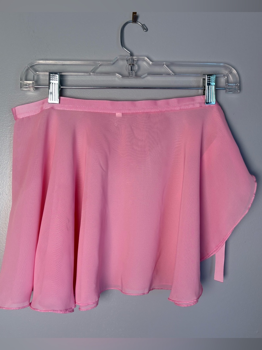 Pink Chiffon Ballet Wrap Skirt Sheer Tie Waist Dance Costume Skirt Youth XL/WS - Picture 2 of 5